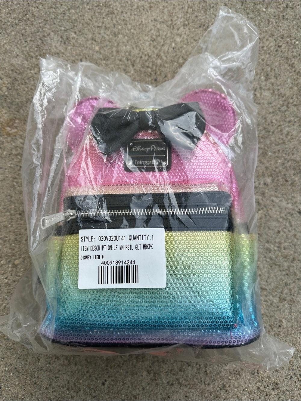 Disney Loungefly mini backpack ombre color brand new with tags
